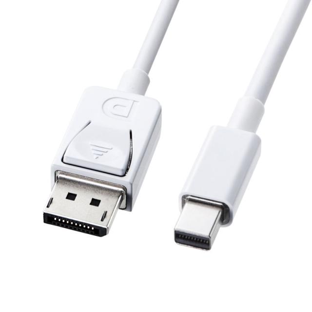 （まとめ買い）サンワサプライ ミニ-DisplayPort変換ケーブル ホワイト 1m KC-DPM1W 〔×3〕 【北海道・沖縄・離島配送不可】