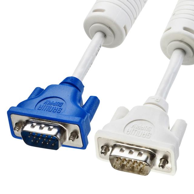 （まとめ買い）サンワサプライ スリムディスプレイケーブル アナログRGB VGA 2m KC-VM2K 〔×3〕 【北海道・沖縄・離島配送不可】