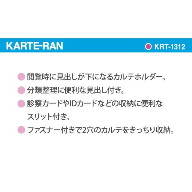 （まとめ買い）セキセイ KARTE-RAN カルテホルダー ファスナー付 下見出し A4 ヨコ置き 50枚入 KRT-1312-00 〔×3〕 【北海道・沖縄・離島配送不可】_2