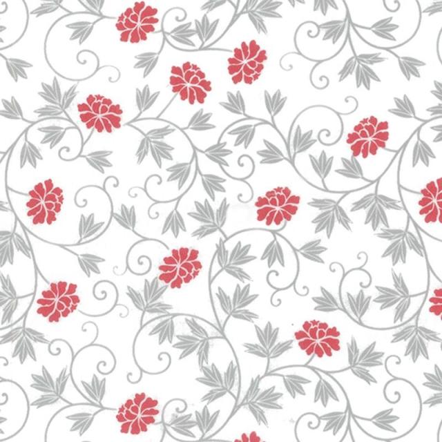 （まとめ買い）シモジマ HEIKO 包装紙 花柄 半才並口 なごり花 赤 100枚 757×530mm ラッピング用品 002200301 〔×3〕 【北海道・沖縄・離島配送不可】
