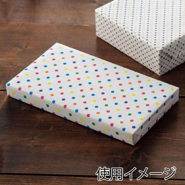 （まとめ買い）シモジマ HEIKO 包装紙 ドット柄 半才 水玉F 100枚 757×530mm ラッピング用品 002336501 〔×3〕 【北海道・沖縄・離島配送不可】_1