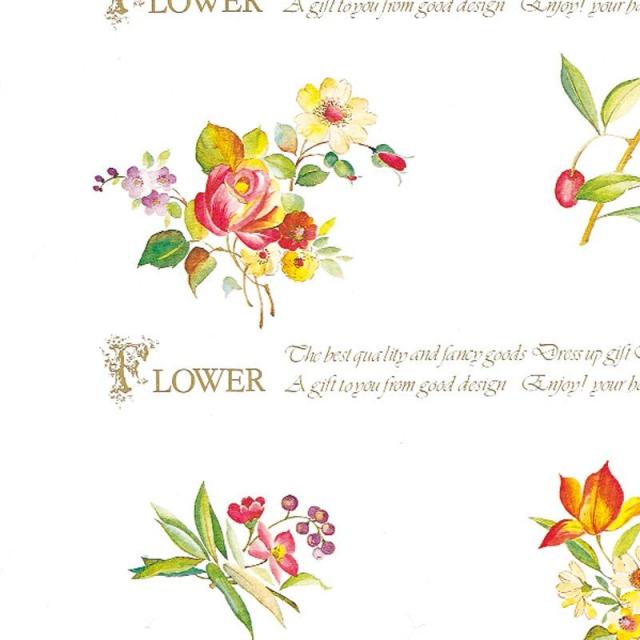 （まとめ買い）シモジマ HEIKO 包装紙 花柄 半才 シックスフラワー 50枚 750×528mm ラッピング用品 002400708 〔×3〕 【北海道・沖縄・離島配送不可】