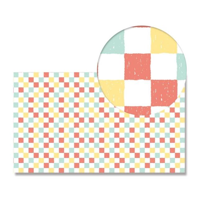 （まとめ買い）シモジマ HEIKO 包装紙 和柄 半才 モダン市松 50枚 750×528mm ラッピング用品 002411013 〔×3〕 【北海道・沖縄・離島配送不可】_2
