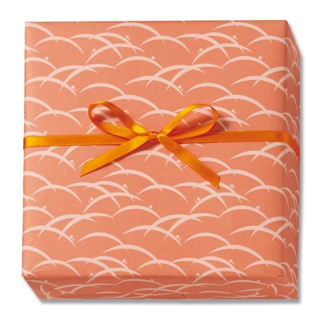 （まとめ買い）シモジマ HEIKO 包装紙 和柄 半才 つゆくさ 茜 50枚 750×528mm ラッピング用品 002411041 〔×3〕 【北海道・沖縄・離島配送不可】_1