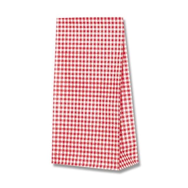 （まとめ買い）シモジマ HEIKO 紙袋 角底袋 ファンシーバッグ S2 ギンガムミニ 赤 100枚 幅130×マチ65×高240mm 003078300 〔×3〕 【北海道・沖縄・離島配送不可】