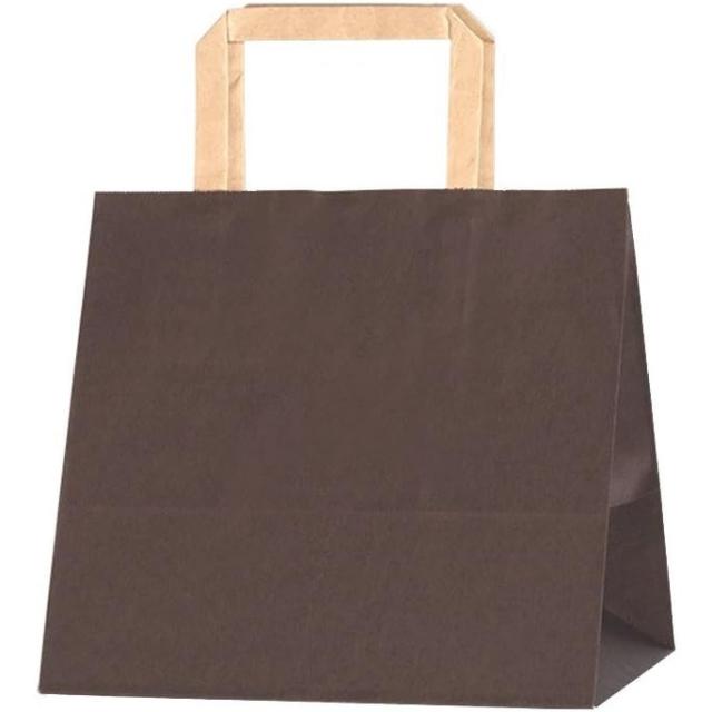 （まとめ買い）シモジマ HEIKO 手提げ紙袋 Hフラットチャームバッグ 220-1(平手) 未晒ブラウン 無地 50枚 幅220×マチ150×高210mm 003277320 〔×3〕 【北海道・沖縄・離島配送不可】
