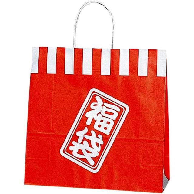 （まとめ買い）シモジマ HEIKO 手提げ紙袋 福袋 25チャームバッグ 25CB 3才 紅白 50枚 幅320×マチ115×高310mm 003261610 〔×3〕 【北海道・沖縄・離島配送不可】