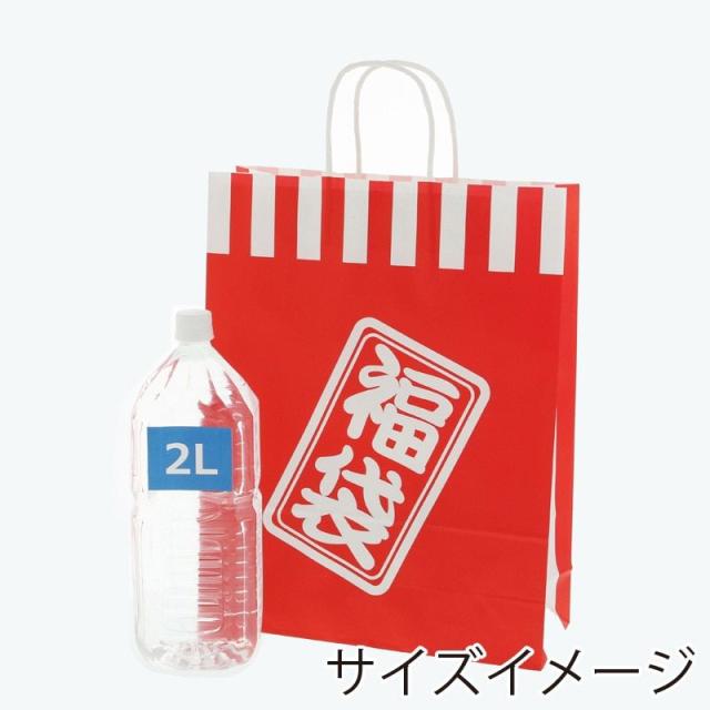 （まとめ買い）シモジマ HEIKO 手提げ紙袋 福袋 25チャームバッグ 25CB 2才 紅白 50枚 幅320×マチ115×高410mm 003221410 〔×3〕 【北海道・沖縄・離島配送不可】_4