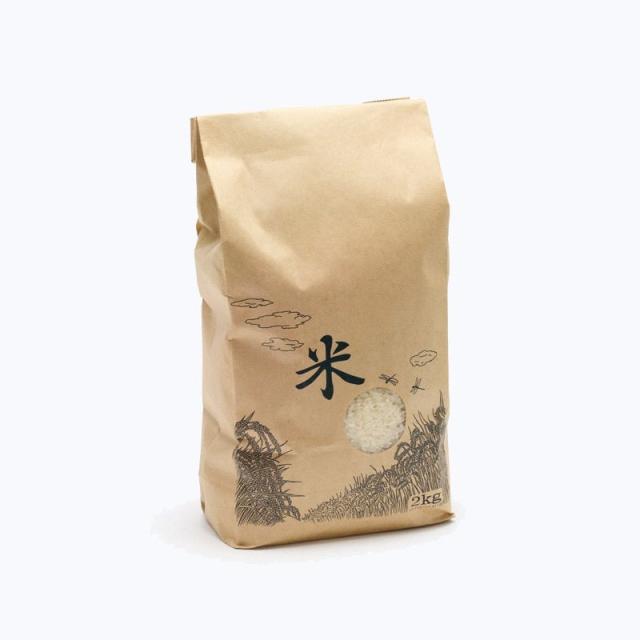 シモジマ 米袋 2kg 米テープ 窓あり 200枚 幅140×マチ70×高330mm 004193035 【北海道・沖縄・離島配送不可】