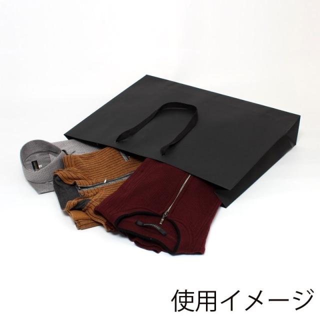 （まとめ買い）シモジマ HEIKO 手提げ紙袋 ファッションバッグ LL 黒 10枚 幅600×マチ100×高420mm 006489301 〔×3〕 【北海道・沖縄・離島配送不可】_1