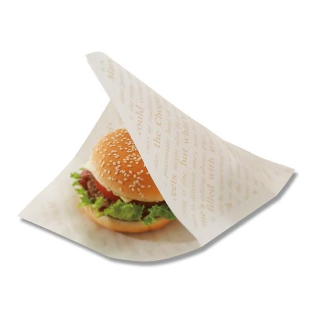 （まとめ買い）シモジマ HEIKO バーガー袋 M 未晒ティータイム 500枚 幅180×長180mm 食品用資材 004738256 〔×3〕 【北海道・沖縄・離島配送不可】_1