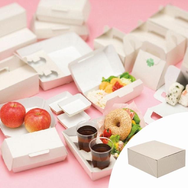 （まとめ買い）シモジマ HEIKO 食品容器 エコパームボックス プレーンL 20枚 004247842 〔×3〕 【北海道・沖縄・離島配送不可】_3