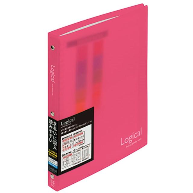 （まとめ買い）ナカバヤシ ロジカルバインダーノート ミドル B5 ピンク BN-B503A-P 〔10冊セット〕 【北海道・沖縄・離島配送不可】