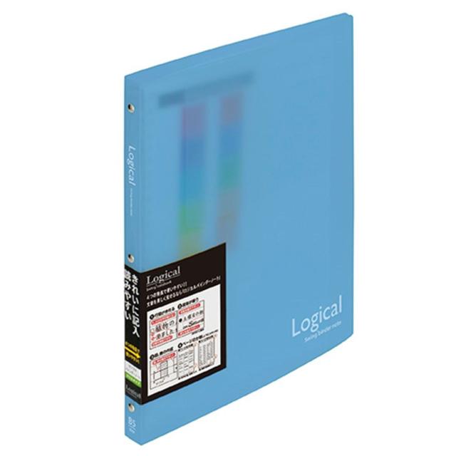 （まとめ買い）ナカバヤシ ロジカルバインダーノート スリム B5 ブルー BN-B504A-B 〔10冊セット〕 【北海道・沖縄・離島配送不可】