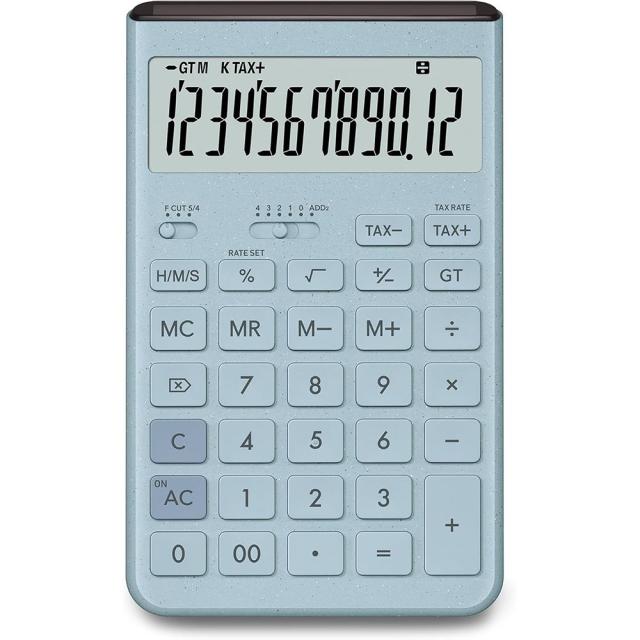 （まとめ買い）カシオ Comfy デザイン電卓 ジャストタイプ 12桁 グレイッシュブルー JT-200T-BU-N 〔3個セット〕 【北海道・沖縄・離島配送不可】