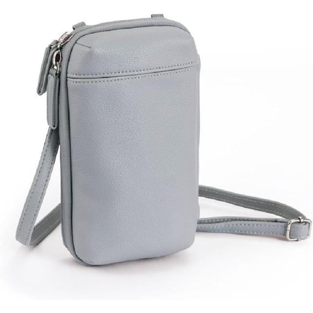 （まとめ買い）ナカバヤシ ショルダーウォレット ミニショルダーバッグ グレー SMC-FC10GY 〔3個セット〕 【北海道・沖縄・離島配送不可】