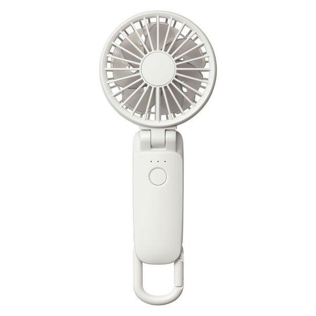 （まとめ買い）リズム ハンディファン Silky Wind Mobile3.2 大風量 静音 3WAY 二重反転ファンカラビナ付き 9ZF040RH08 〔3個セット〕 【北海道・沖縄・離島配送不可】