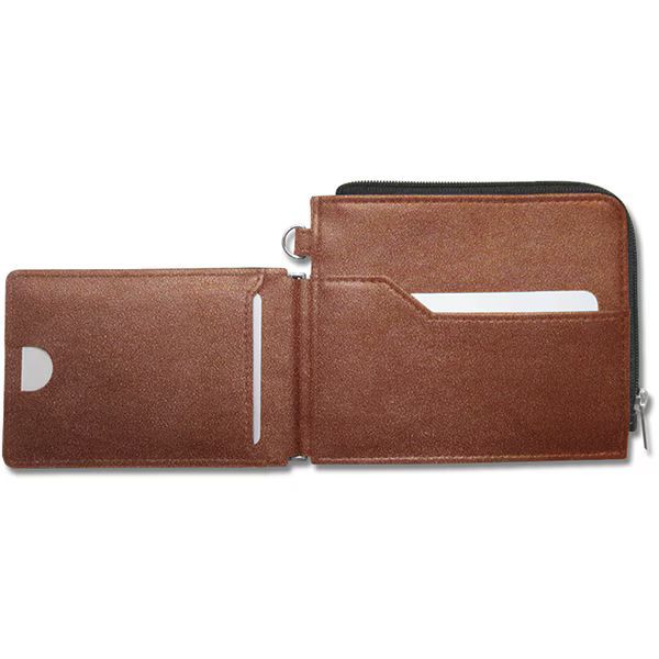 （まとめ買い）コレクト フラグメントケース 本革調 8ポケット パスケースつき カード・紙幣・をコンパクトに携帯 茶 CH-201V-BR 〔3個セット〕 【北海道・沖縄・離島配送不可】