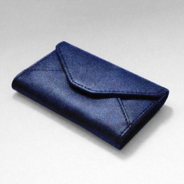 （まとめ買い）コレクト カードホルダー アコーディオン式 本革調 7ポケット カード約20枚収納 紺 CP-607V-BL 〔3個セット〕 【北海道・沖縄・離島配送不可】