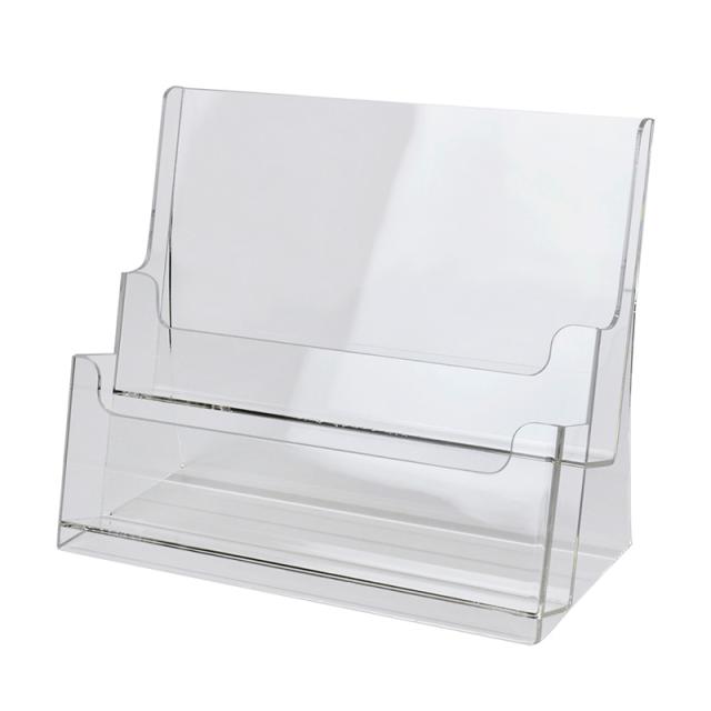 （まとめ買い）クルーズ アクリル カタログケース A4 横 2段 CRC8102 〔×3〕 【北海道・沖縄・離島配送不可】