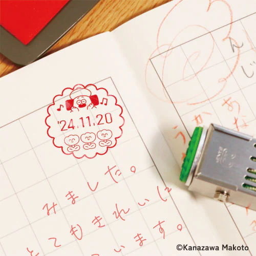 （まとめ買い）サンビー おひげのポン 日付印 フラワーポンちゃん PON-DM03 〔3個セット〕 【北海道・沖縄・離島配送不可】_1