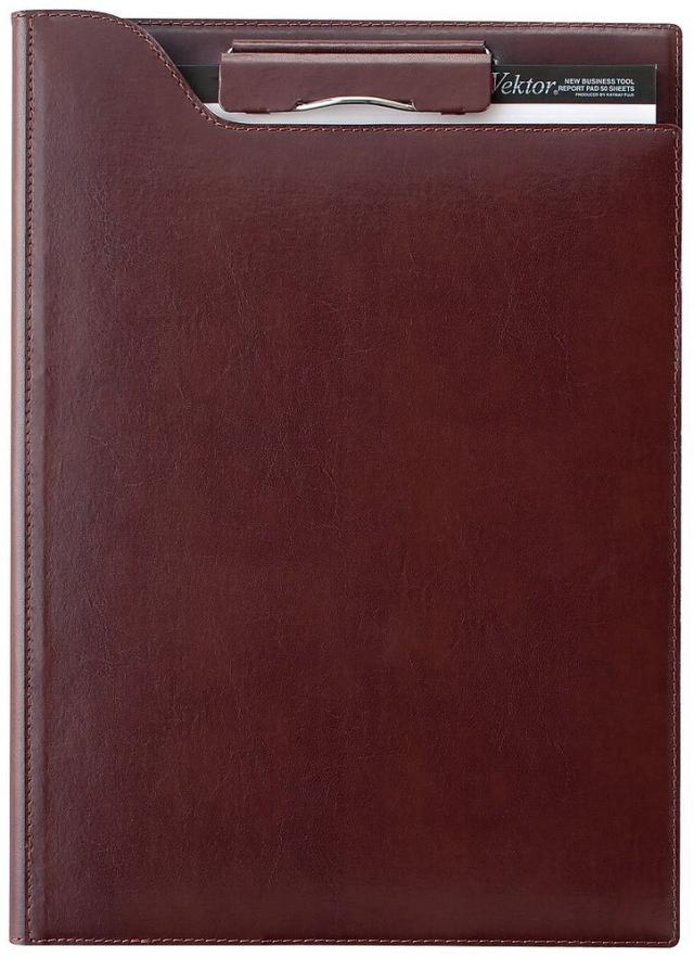 （まとめ買い）レイメイ藤井 zeitVektor クリップファイル A4 (再生皮革製) ワイン ZVF654Z 〔×3〕の通販は