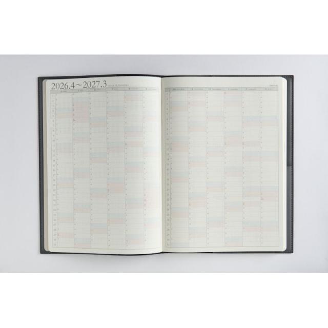 （まとめ買い）高橋書店 手帳 2026年4月始まり No.970 デスクダイアリーカジュアル B5 週間レフト式＆月間ブロック式 黒 〔3冊セット〕 【北海道・沖縄・離島配送不可】_4