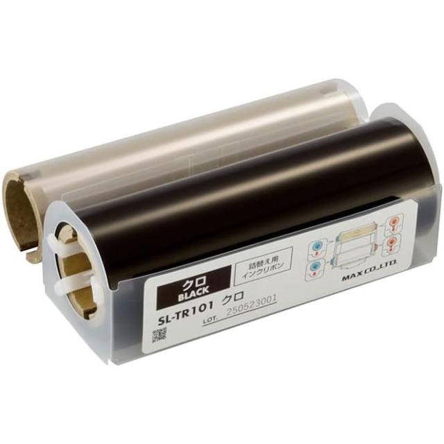 （まとめ買い）マックス ビーポップ 100タイプ用 詰替え用インクリボン 標準色 60m 黒 SL-TR101クロ 〔×3〕 【北海道・沖縄・離島配送不可】