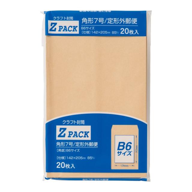 （まとめ買い）マルアイ クラフト封筒Z 角7 85G PK-Z7 〔×60〕の通販は