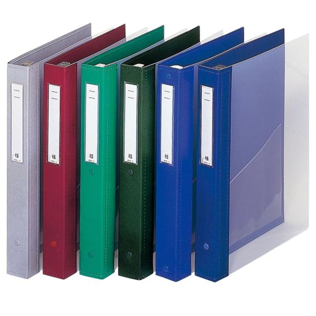 （まとめ買い）リヒトラブ カルテブック クリヤー A4 タテ型 2穴 レッド HB446-5 〔3冊セット〕の通販は