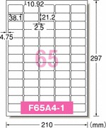 （まとめ買い）エーワン ラベルシール 超耐水タイプ マット紙 A4判 65面 20シート 62265 〔5冊セット〕