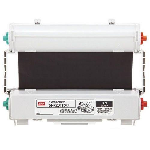 （まとめ買い）マックス ビーポップ CPM-200専用 詰め替え式インクリボン 黒 SL-R201Tクロ 〔×3〕 【北海道・沖縄・離島配送不可】