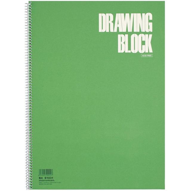 （まとめ買い）マルマン スケッチブック スクールスケッチブック B4 画用紙厚口 17枚 グリーン S1031-03 〔10冊セット〕 【北海道・沖縄・離島配送不可】