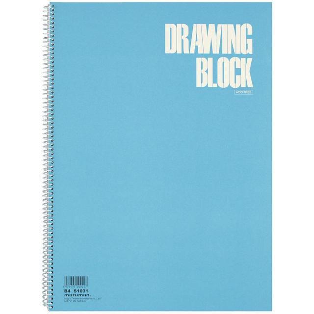 （まとめ買い）マルマン スケッチブック スクールスケッチブック B4 画用紙厚口 17枚 ブルー S1031-02 〔10冊セット〕 【北海道・沖縄・離島配送不可】