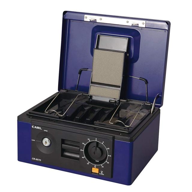（まとめ買い）カール事務器 キャッシュボックス A5書類収納可能 CB-8570 〔3台セット〕 【北海道・沖縄・離島配送不可】
