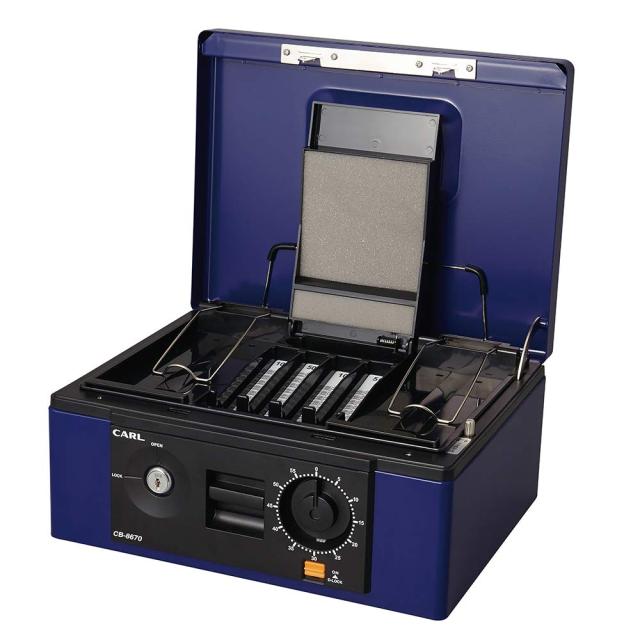 （まとめ買い）カール事務器 キャッシュボックス B5書類収納可能 CB-8670 〔3台セット〕 【北海道・沖縄・離島配送不可】