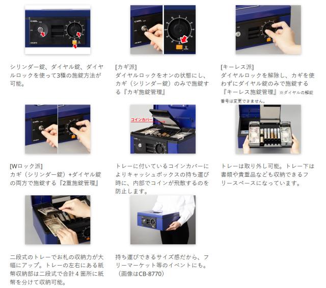 （まとめ買い）カール事務器 キャッシュボックス B5書類収納可能 CB-8670 〔3台セット〕 【北海道・沖縄・離島配送不可】_1