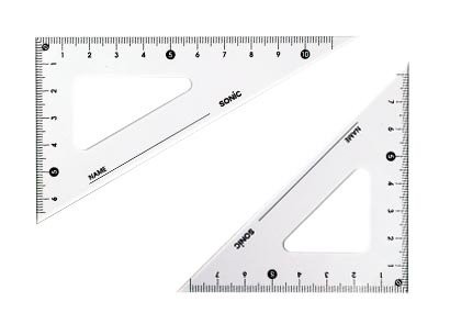 ソニック 三角定規セット 12cm 学納タイプ SN-377