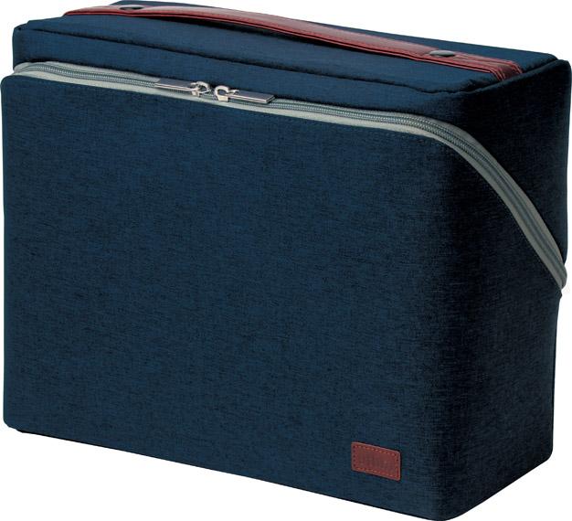 （まとめ買い）ソニック ユートリム ビジネスバッグ スマ・スタ A4ボックス ネイビー UT-2159-K 〔3個セット〕 【北海道・沖縄・離島配送不可】