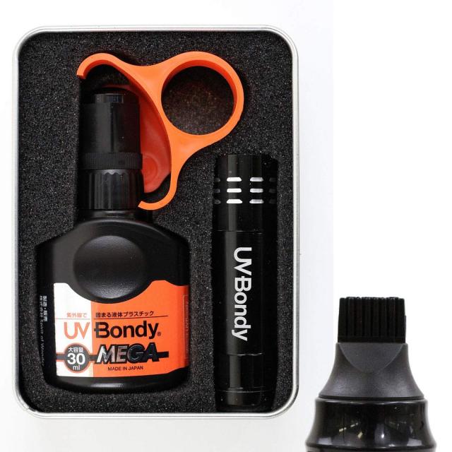 （まとめ買い）ジット UV-Bondy 接着剤 UV BONDY MEGA ユーブイボンディメガ スターターキット ハケタイプ 30ml UB-S30MHK 〔×3〕の通販は