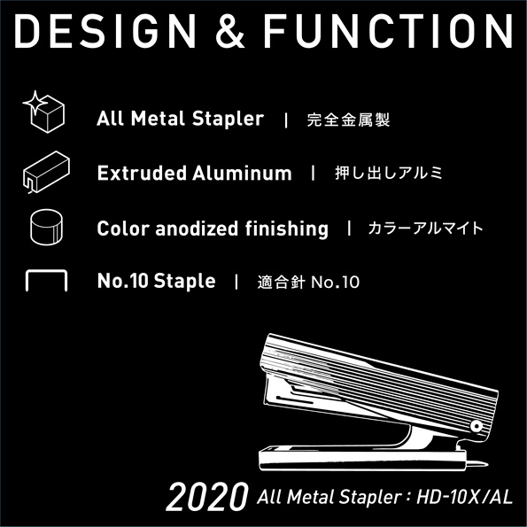 （まとめ買い）マックス フルメタルホッチキス ハンディタイプ（10号） 黒 HD-10X/AL BLACK 〔3個セット〕 【北海道・沖縄・離島配送不可】_2