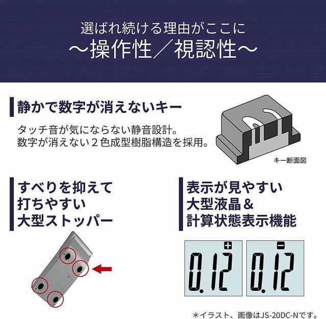 カシオ 本格実務電卓 デスクタイプ 14桁 DS-40DC