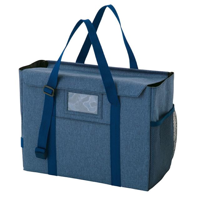 （まとめ買い）ナカバヤシ オリパクト オフィスキャリングトート 社内バッグ ネイビー NOP-T01NV 〔×3〕の通販は