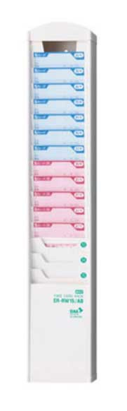 (まとめ買い)マックス タイムカードラック 15人分 抗菌タイプ ホワイト ER-RW15/AB 〔×3〕の通販は