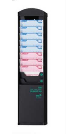 （まとめ買い）マックス タイムカードラック 10人分 抗菌タイプ ブラック ER-RB10/AB 〔×3〕 【北海道・沖縄・離島配送不可】