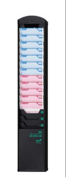 （まとめ買い）マックス タイムカードラック 15人分 抗菌タイプ ブラック ER-RB15/AB 〔×3〕 【北海道・沖縄・離島配送不可】