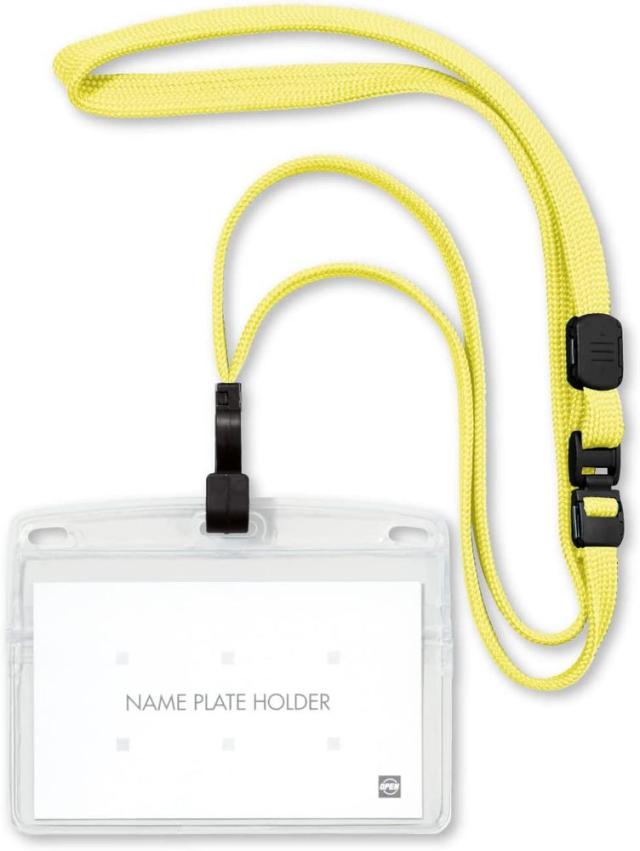（まとめ買い）オープン工業 吊り下げ名札 ソフトヨコ名刺 フック式 10枚 レモンイエロー NL-22-LEY 〔×3〕 【北海道・沖縄・離島配送不可】の通販は 7,818円