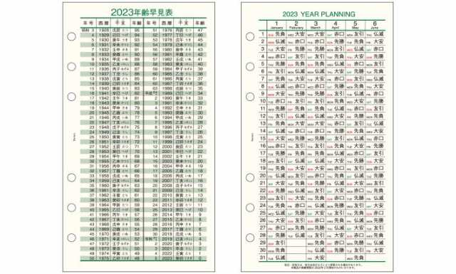 まとめ買い）レイメイ藤井 ダヴィンチ 手帳リフィル 2023年 聖書サイズ 六曜/年齢早見表 DR2328 〔10冊セット〕の通販はau PAY  マーケット - フジックス