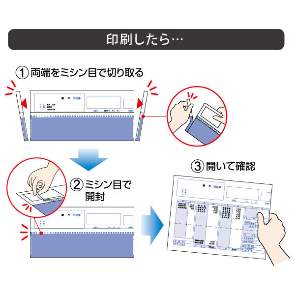 ヒサゴ プリンタ帳票 給与明細書 密封式 A4タテ 2面 350枚 GB1150TN 【北海道・沖縄・離島配送不可】_1