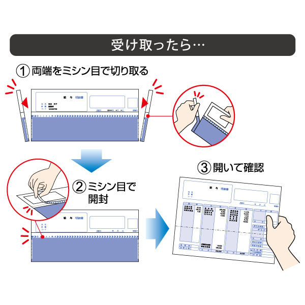 ヒサゴ プリンタ帳票 給与明細書 密封式 A4タテ 2面 350枚 GB1150TN 【北海道・沖縄・離島配送不可】_2